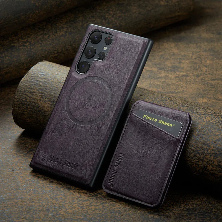 MagSafe Leather Flip Case for Samsung S Series - DOKUTRONIX