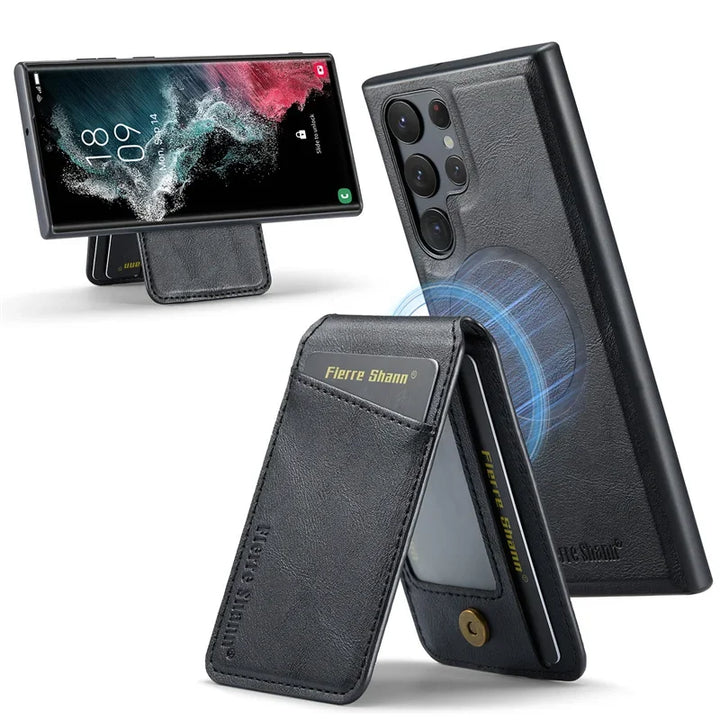 MagSafe Leather Flip Case for Samsung S Series - DOKUTRONIX