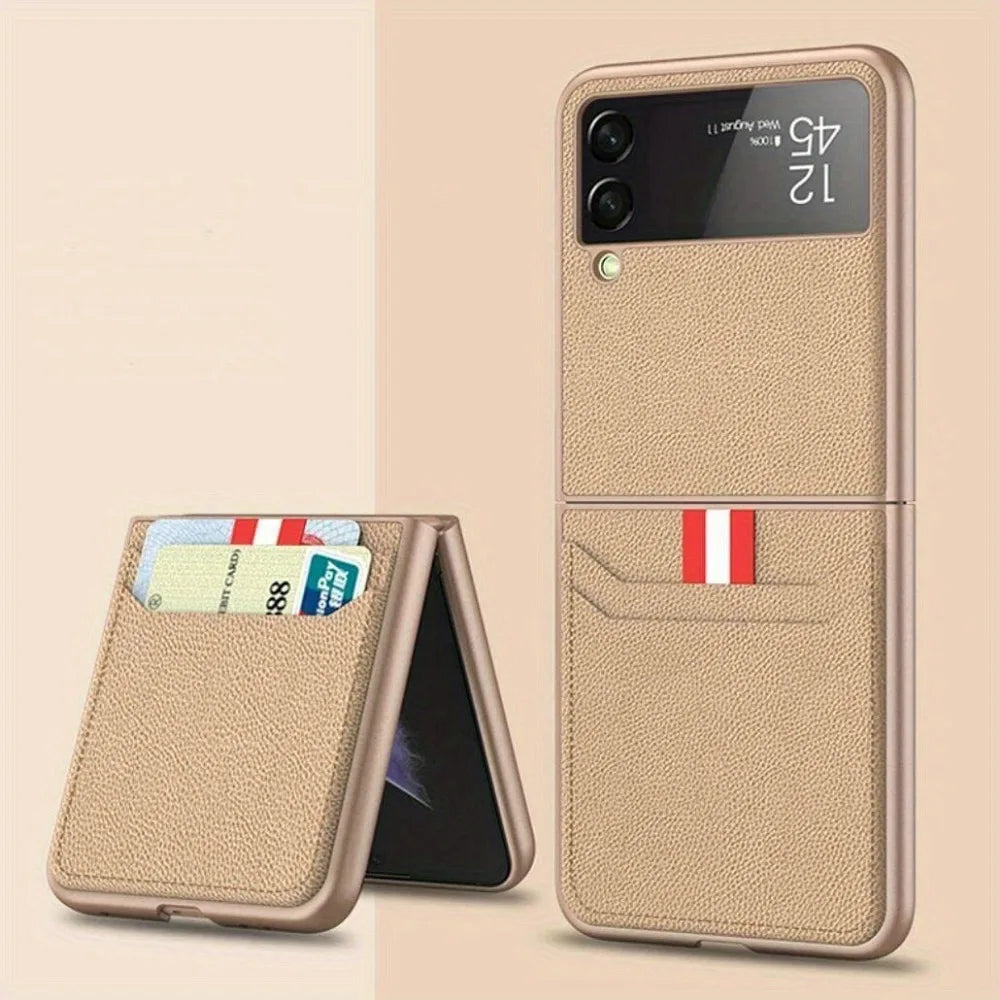 FlipGuard PU Leather Wallet Case for Galaxy Z Flip 3 - DOKUTRONIX