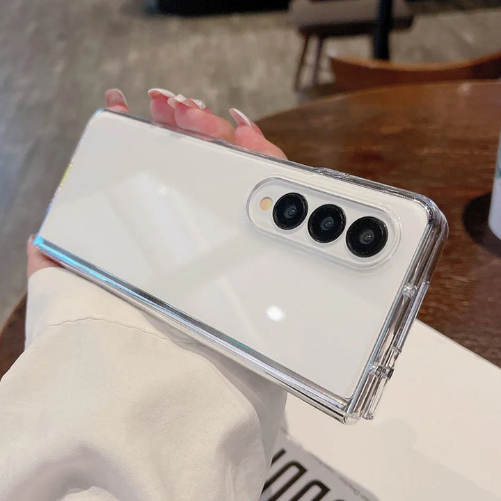 Acrylic Transparent Phone Case For Samsung Galaxy Z Fold 6 5 4 3 Fold5 ZFold5 Fold6 Fold3 Shockproof Protective Hard Back Cover - DOKUTRONIX