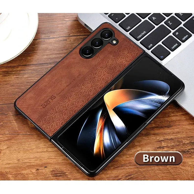 Elegance PU Leather Case for Galaxy Z Fold Series - DOKUTRONIX