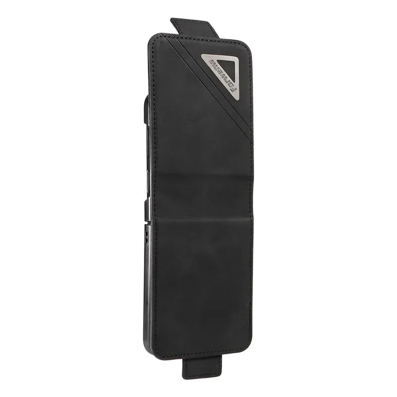 Retro Luxe Leather Flip Case for Samsung Z Flip - DOKUTRONIX