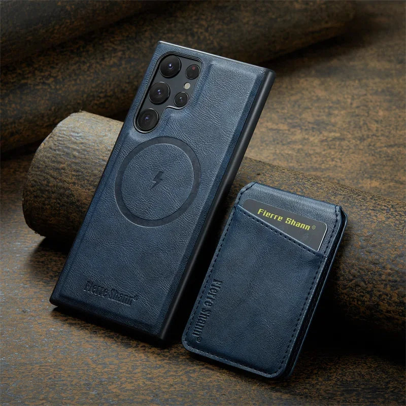 MagSafe Leather Flip Case for Samsung S Series - DOKUTRONIX