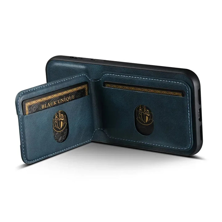 LeatherLux Wallet Case for iPhone - DOKUTRONIX