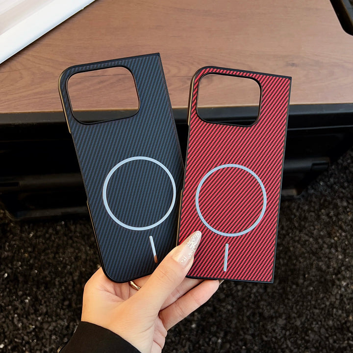 Case for Magsafe Wireless Charging Carbon Fiber Texture Hard Plastic Cover Case For Google Pixel 10 9 Pro Fold - DOKUTRONIX