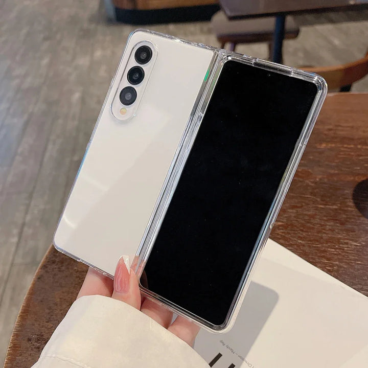 Acrylic Transparent Phone Case For Samsung Galaxy Z Fold 6 5 4 3 Fold5 ZFold5 Fold6 Fold3 Shockproof Protective Hard Back Cover - DOKUTRONIX