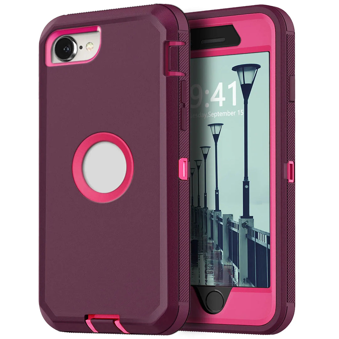 Rugged Armor Red Case for iPhone SE 3/2 (2020/2022) - DOKUTRONIX