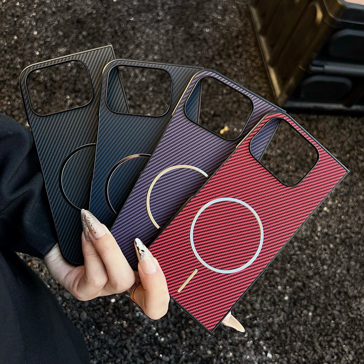 Case for Magsafe Wireless Charging Carbon Fiber Texture Hard Plastic Cover Case For Google Pixel 10 9 Pro Fold - DOKUTRONIX