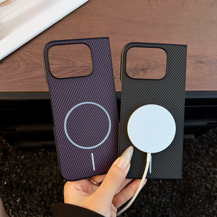 Case for Magsafe Wireless Charging Carbon Fiber Texture Hard Plastic Cover Case For Google Pixel 10 9 Pro Fold - DOKUTRONIX