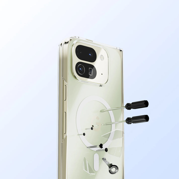 For Google Pixel Fold 10 Pro Fold Case Protective Clear Magsafe Anti-Scrach Shell Back Cover - DOKUTRONIX