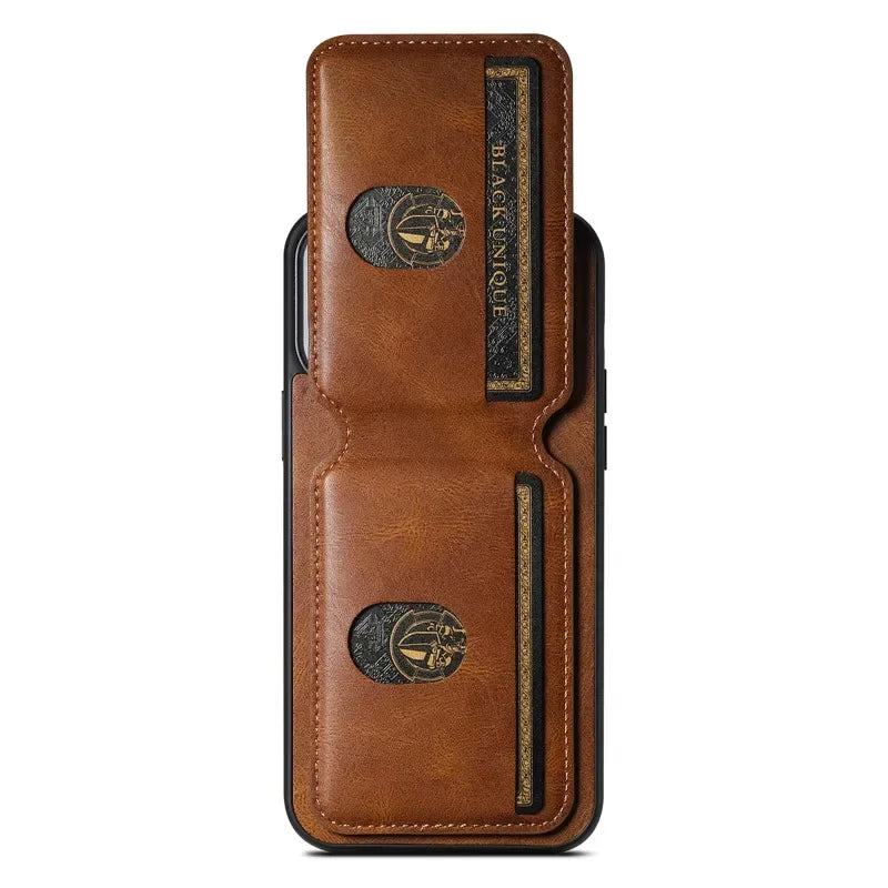 LeatherLux Wallet Case for iPhone - DOKUTRONIX