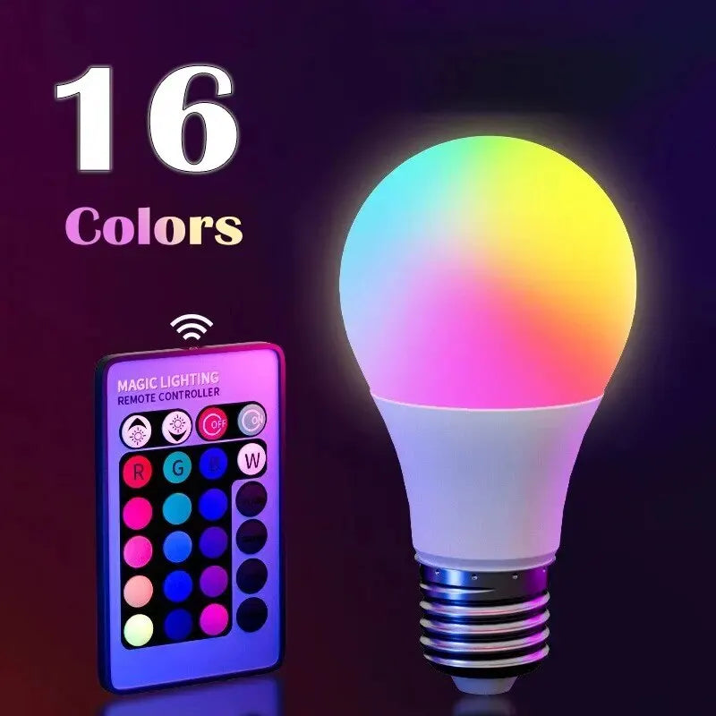 RGB Magic 16-Color Smart LED Bulb with Remote - DOKUTRONIX