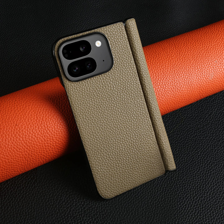 For Google Pixel 9 Pro Fold Case Genuine Leather Cover Pixel 9Pro Fold Capa Protective Etui Back Coque Carcasa without front - DOKUTRONIX