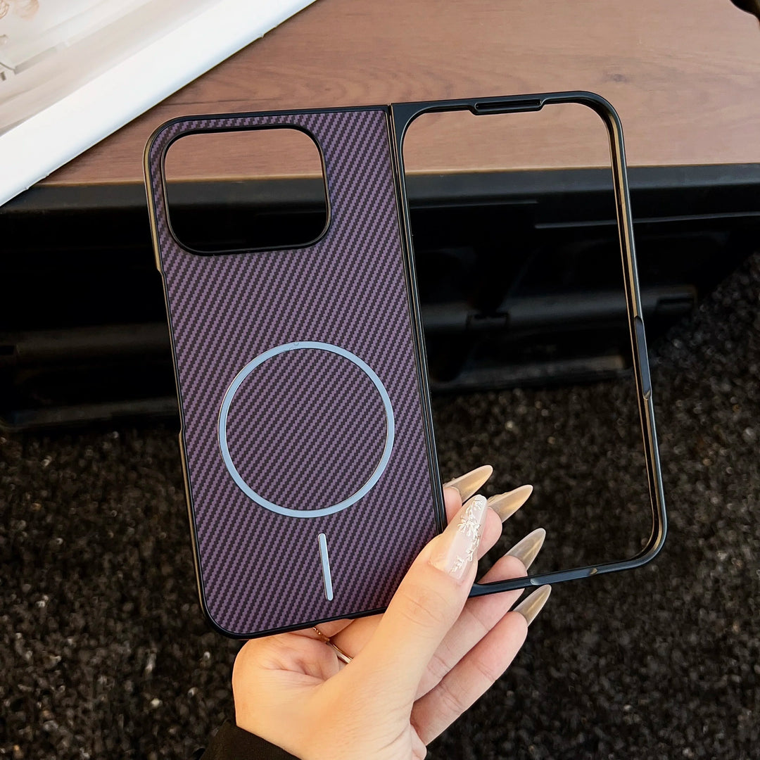 Case for Magsafe Wireless Charging Carbon Fiber Texture Hard Plastic Cover Case For Google Pixel 10 9 Pro Fold - DOKUTRONIX
