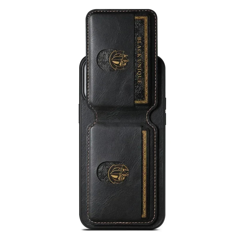 LeatherLux Wallet Case for iPhone - DOKUTRONIX