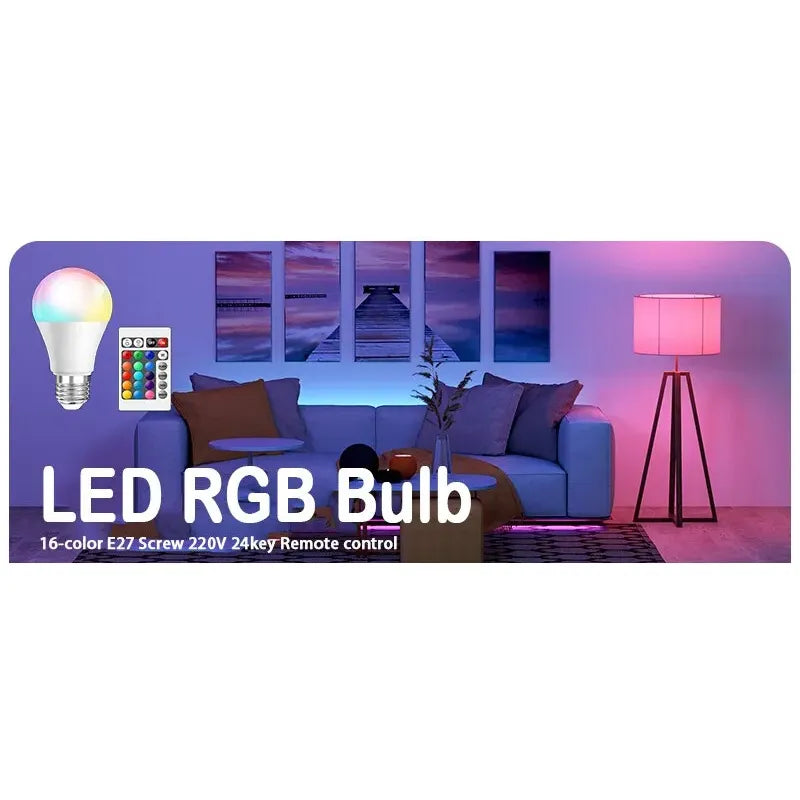 RGB Magic 16-Color Smart LED Bulb with Remote - DOKUTRONIX