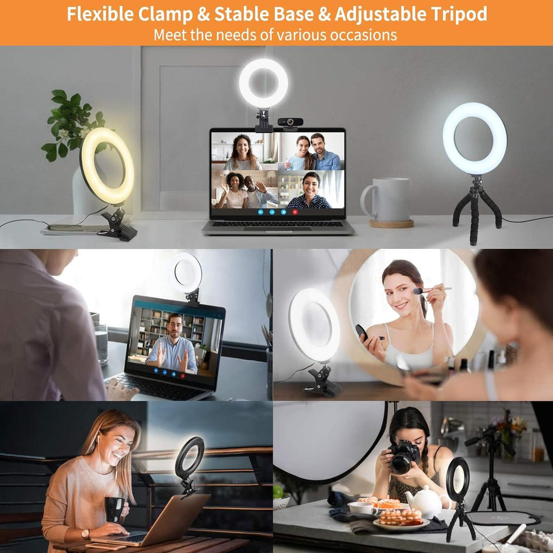 Clip-on Adjustable Ring Light for Streaming - DOKUTRONIX
