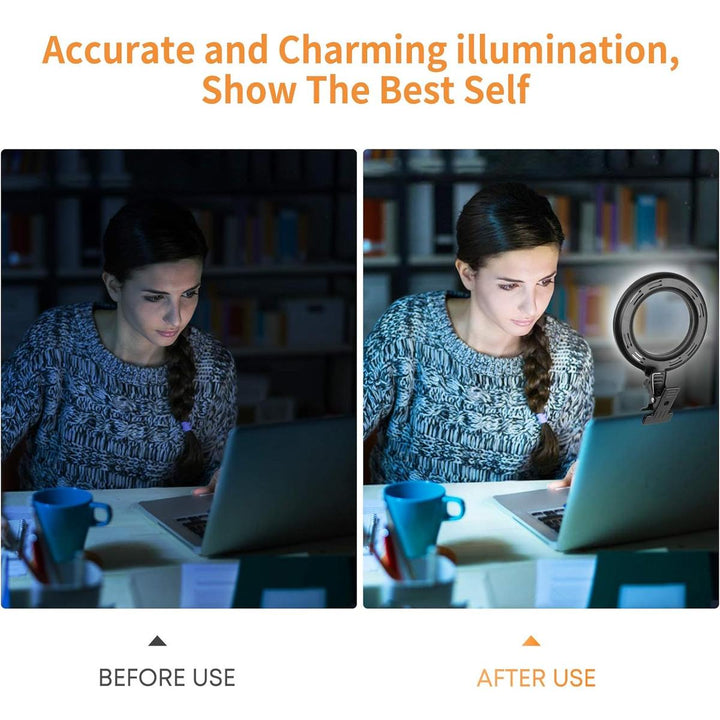 Clip-on Adjustable Ring Light for Streaming - DOKUTRONIX