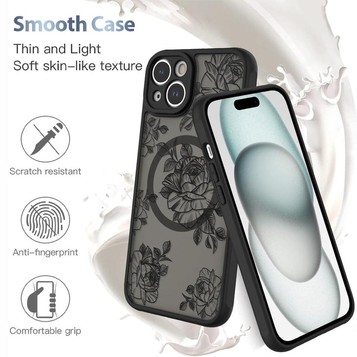 AIGOMARA Floral MagSafe iPhone 15 Pro Max Case - DOKUTRONIX
