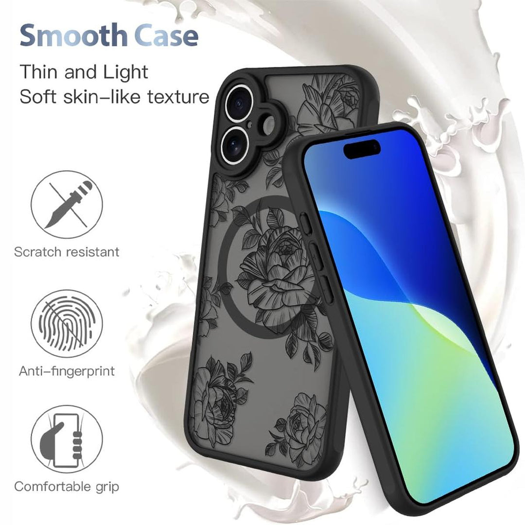 AIGOMARA Floral MagSafe iPhone 15 Pro Max Case - DOKUTRONIX