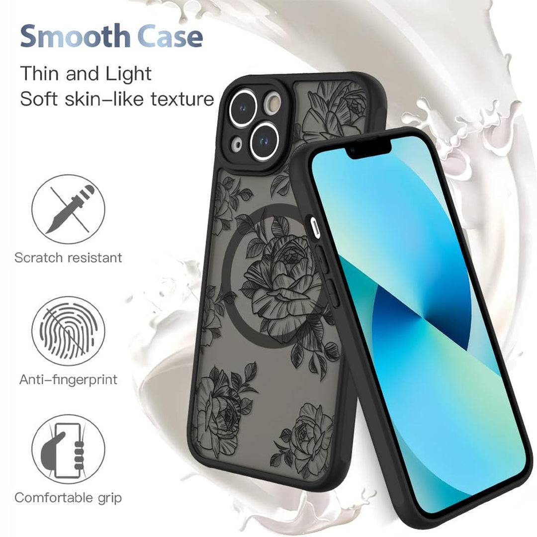 AIGOMARA Floral MagSafe iPhone 15 Pro Max Case - DOKUTRONIX