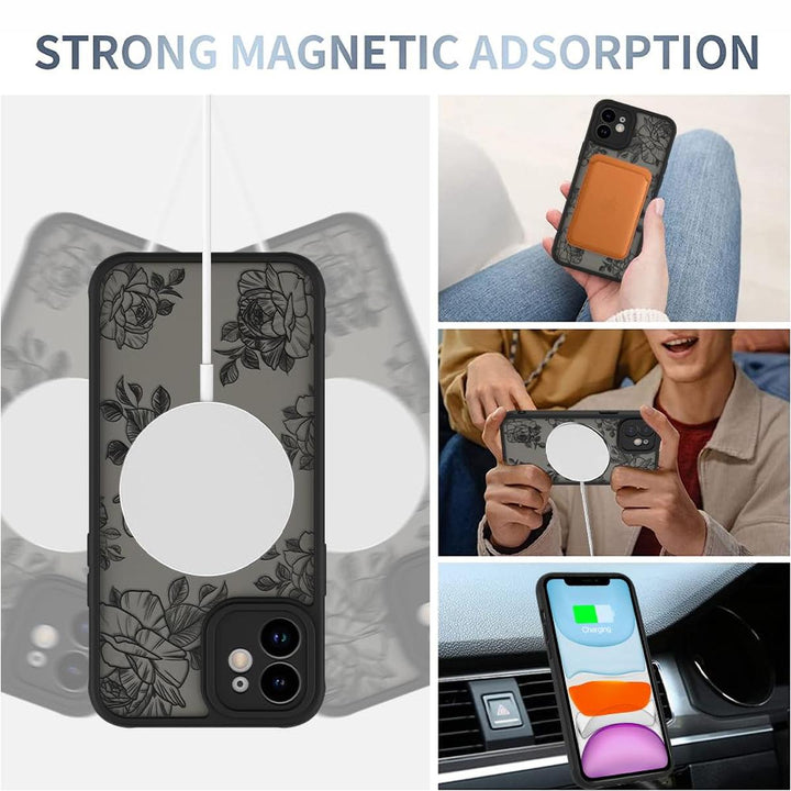 AIGOMARA Floral MagSafe iPhone 15 Pro Max Case - DOKUTRONIX