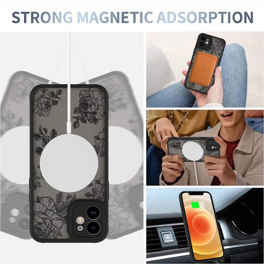 AIGOMARA Floral MagSafe iPhone 15 Pro Max Case - DOKUTRONIX