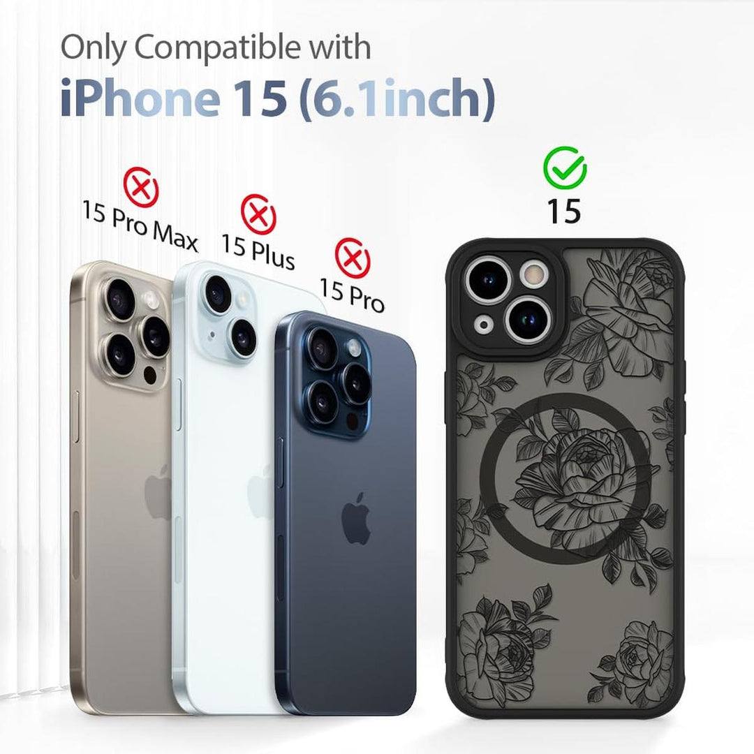 AIGOMARA Floral MagSafe iPhone 15 Pro Max Case - DOKUTRONIX