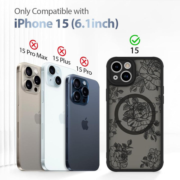 AIGOMARA Floral MagSafe iPhone 15 Pro Max Case - DOKUTRONIX