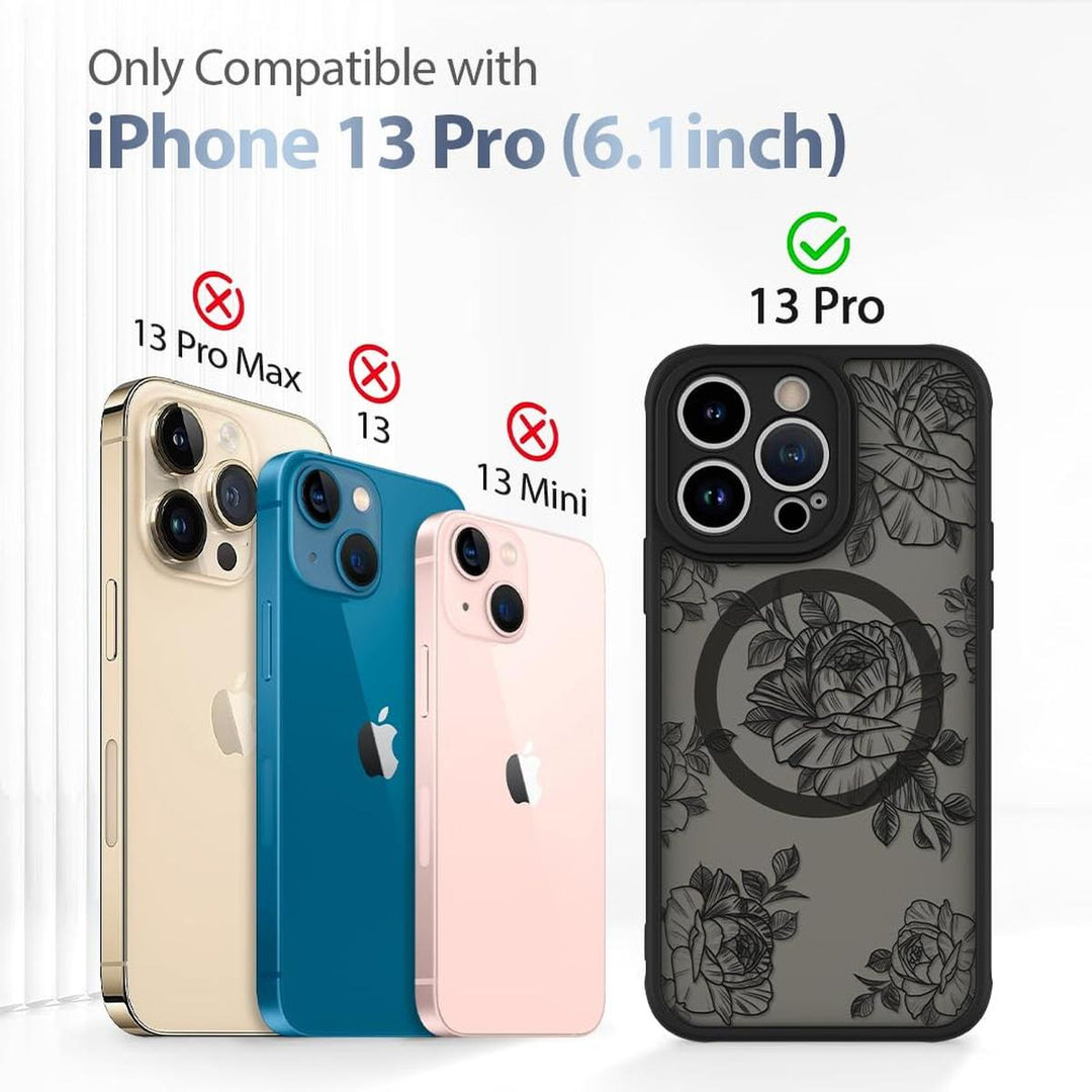 AIGOMARA Floral MagSafe iPhone 15 Pro Max Case - DOKUTRONIX