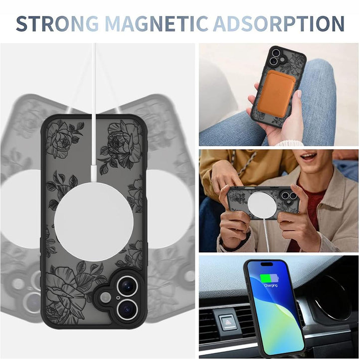 AIGOMARA Floral MagSafe iPhone 15 Pro Max Case - DOKUTRONIX