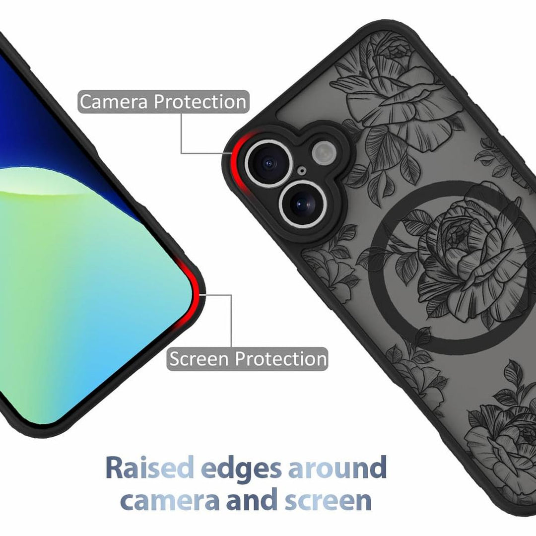 AIGOMARA Floral MagSafe iPhone 15 Pro Max Case - DOKUTRONIX