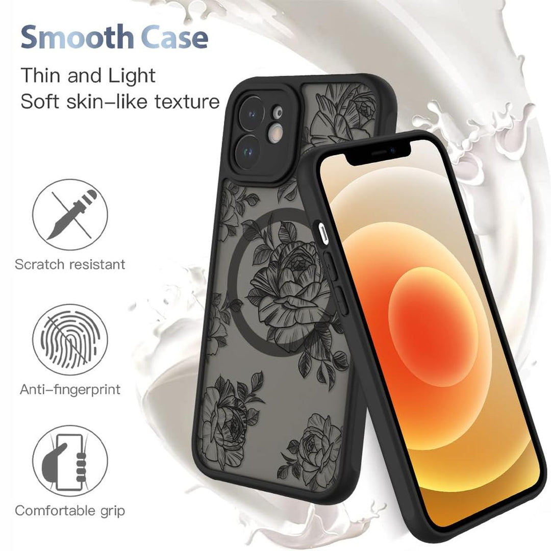 AIGOMARA Floral MagSafe iPhone 15 Pro Max Case - DOKUTRONIX