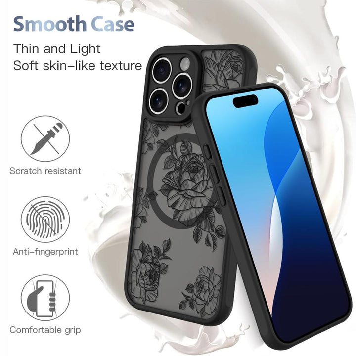 AIGOMARA Floral MagSafe iPhone 15 Pro Max Case - DOKUTRONIX