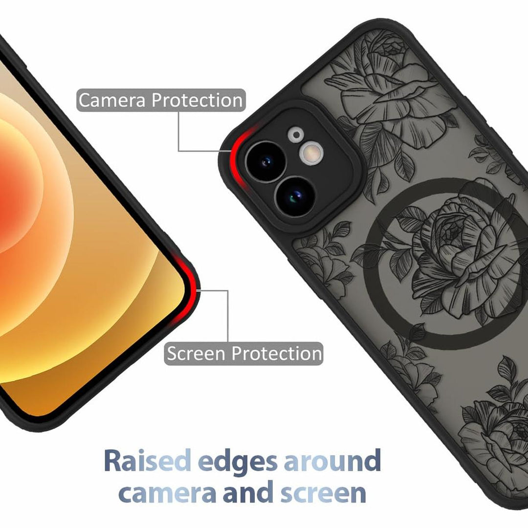 AIGOMARA Floral MagSafe iPhone 15 Pro Max Case - DOKUTRONIX