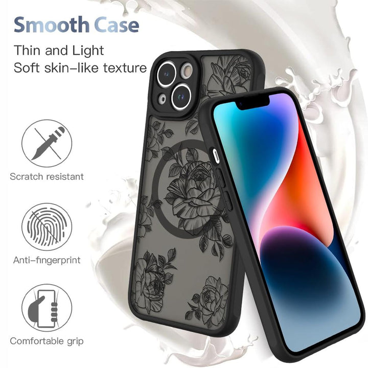 AIGOMARA Floral MagSafe iPhone 15 Pro Max Case - DOKUTRONIX