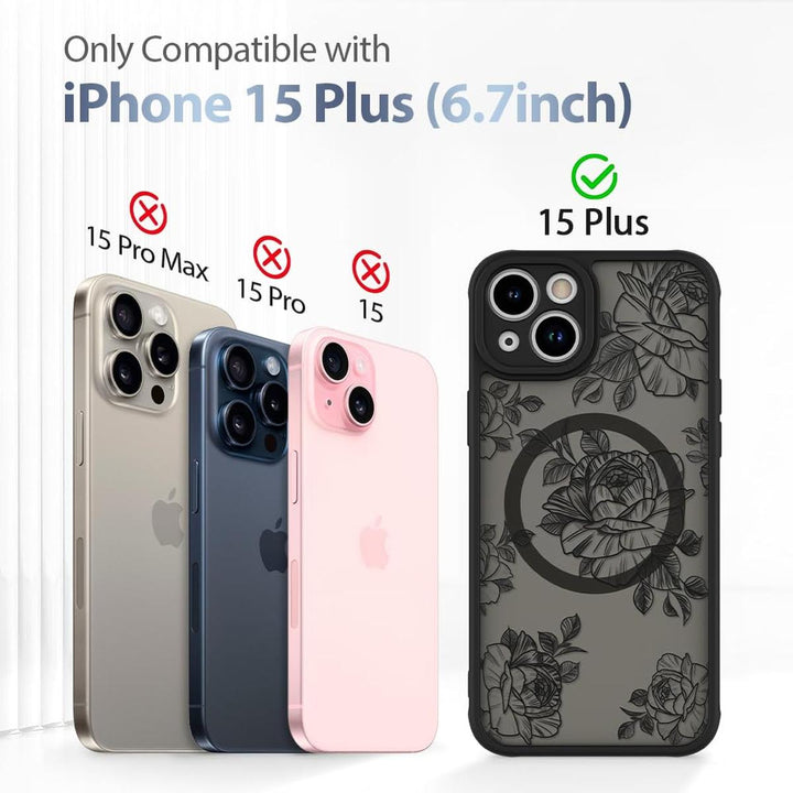 AIGOMARA Floral MagSafe iPhone 15 Pro Max Case - DOKUTRONIX