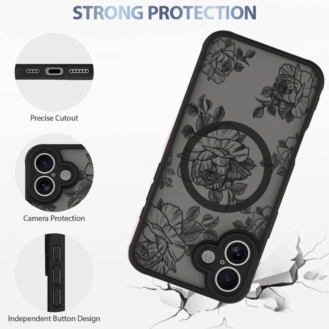 AIGOMARA Floral MagSafe iPhone 15 Pro Max Case - DOKUTRONIX