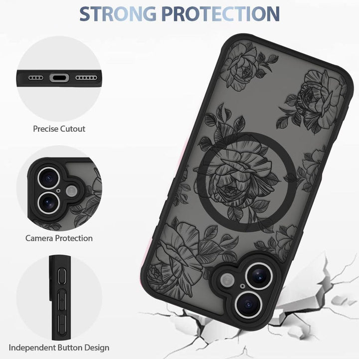 AIGOMARA Floral MagSafe iPhone 15 Pro Max Case - DOKUTRONIX