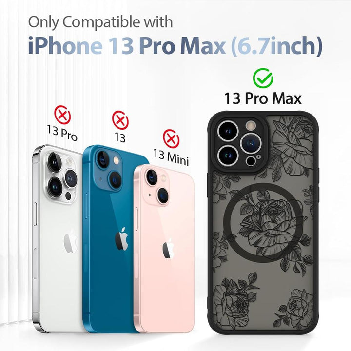 AIGOMARA Floral MagSafe iPhone 15 Pro Max Case - DOKUTRONIX