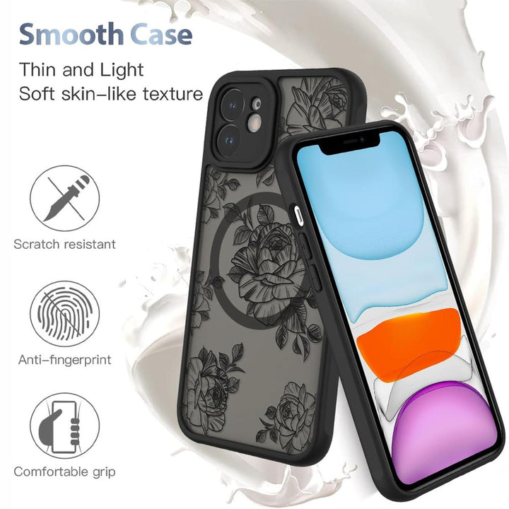 AIGOMARA Floral MagSafe iPhone 15 Pro Max Case - DOKUTRONIX