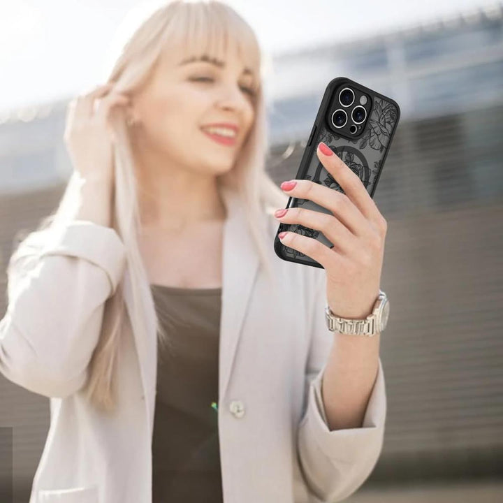 AIGOMARA Floral MagSafe iPhone 15 Pro Max Case - DOKUTRONIX