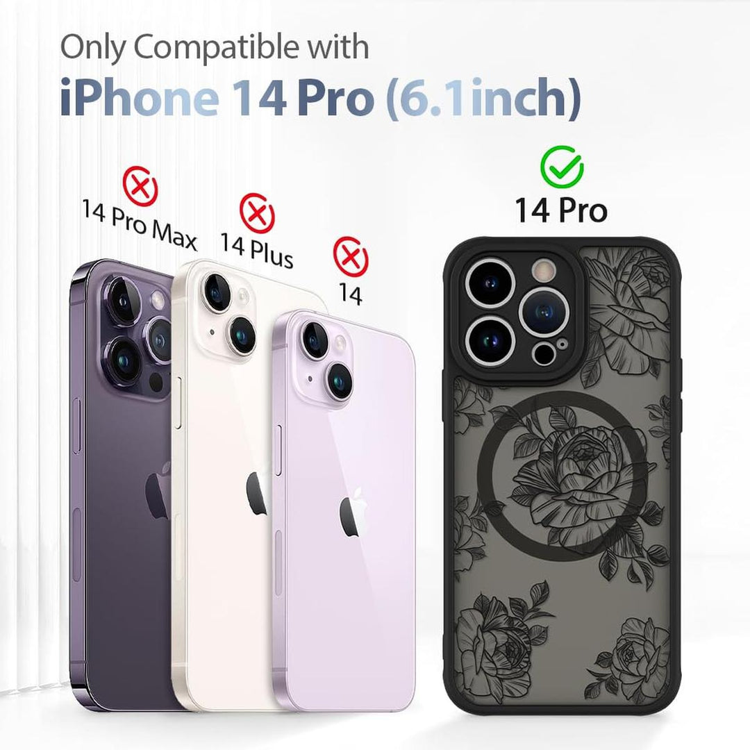 AIGOMARA Floral MagSafe iPhone 15 Pro Max Case - DOKUTRONIX