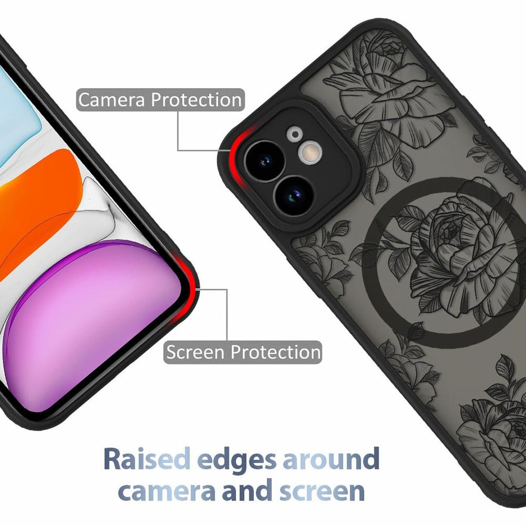 AIGOMARA Floral MagSafe iPhone 15 Pro Max Case - DOKUTRONIX