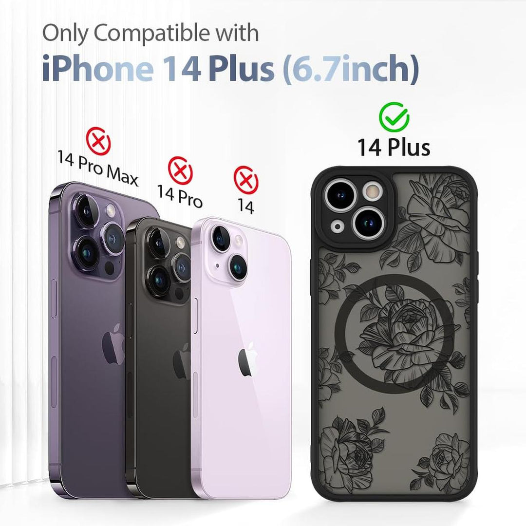 AIGOMARA Floral MagSafe iPhone 15 Pro Max Case - DOKUTRONIX