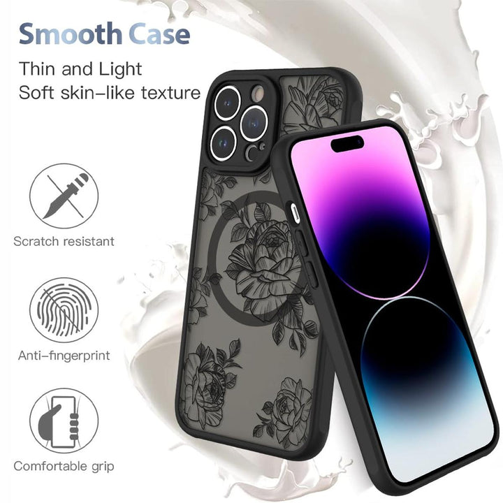 AIGOMARA Floral MagSafe iPhone 15 Pro Max Case - DOKUTRONIX