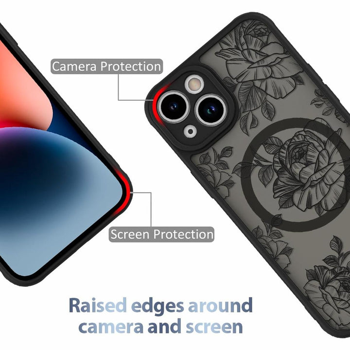 AIGOMARA Floral MagSafe iPhone 15 Pro Max Case - DOKUTRONIX