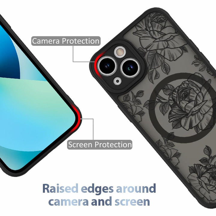 AIGOMARA Floral MagSafe iPhone 15 Pro Max Case - DOKUTRONIX