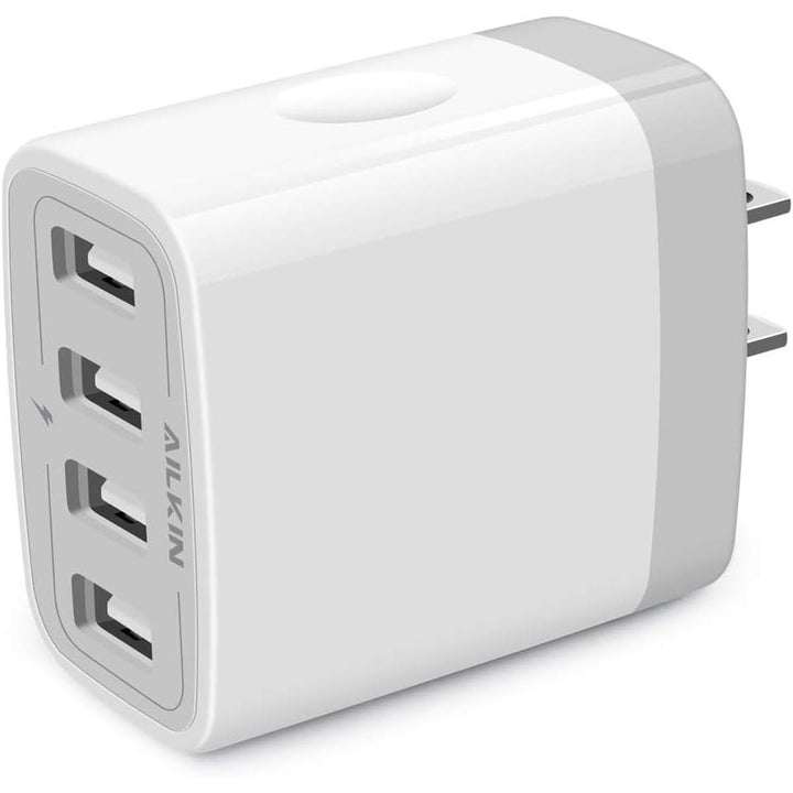 AILKIN QuadCharge USB Wall Hub - Fast & Efficient - DOKUTRONIX