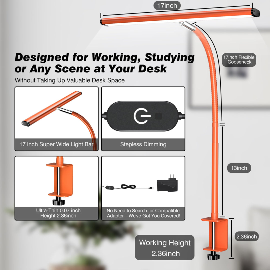 Airlonv FlexiGlow LED Desk Lamp - Eye-Caring Light - DOKUTRONIX